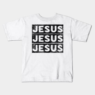 Jesus Jesus Jesus Name Religious Christian Kids T-Shirt